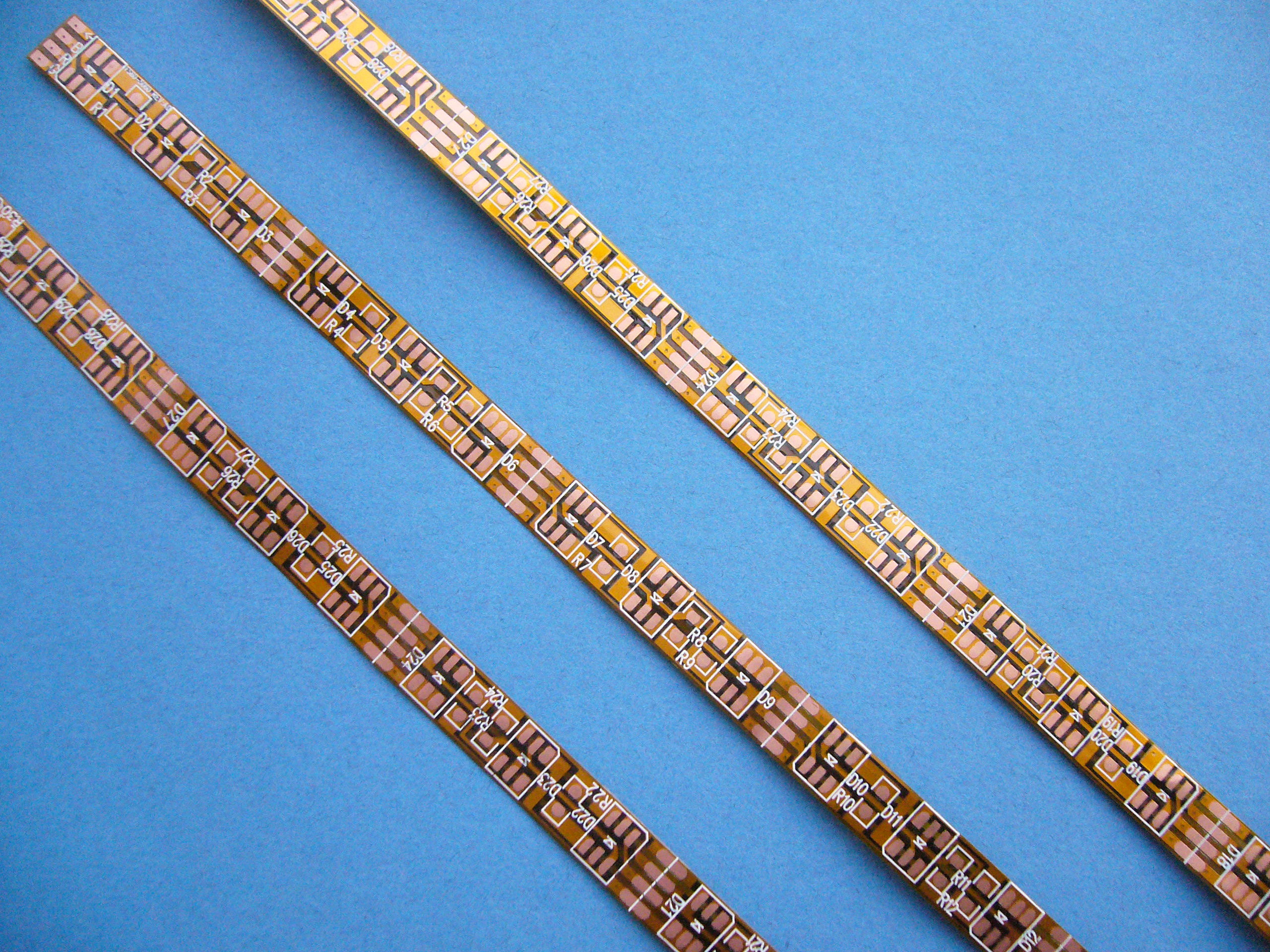 黃色覆蓋膜軟燈條電路板